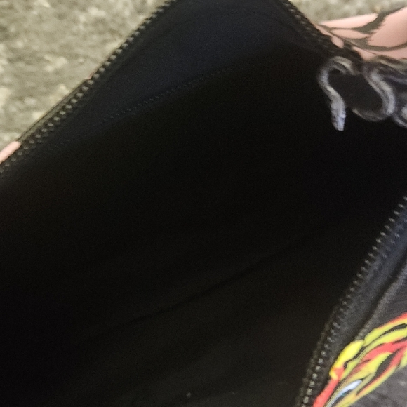 Ed Hardy Black Shoulder Bag with Floral Tiger Graphic NWOT - Picture 4 of 4